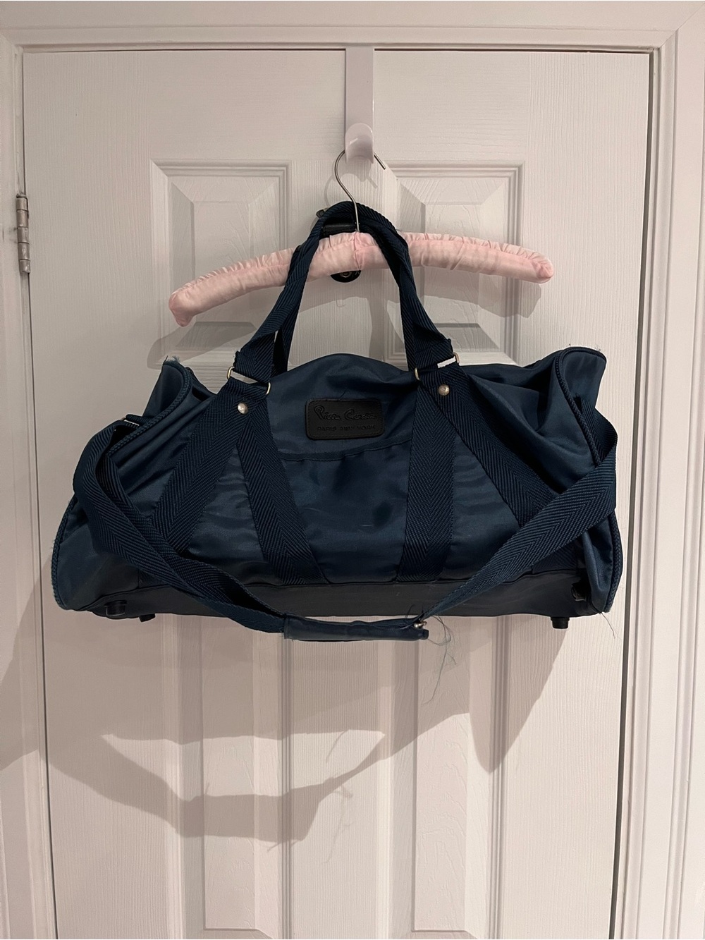 Vintage 80s Pierre Cardin Navy Duffel Bag